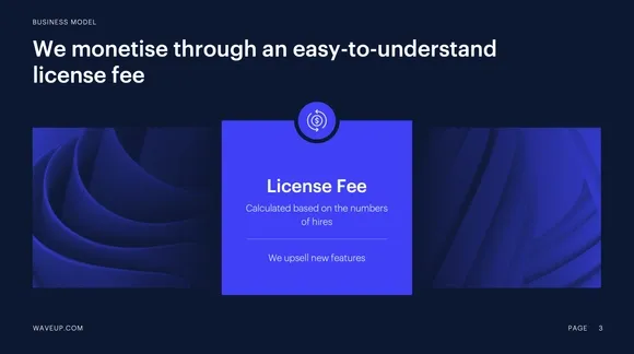 Minimalistic monetization slide