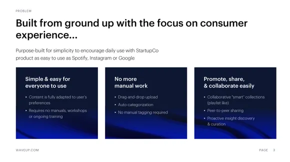 Product features with value proposition slide 